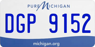 MI license plate DGP9152