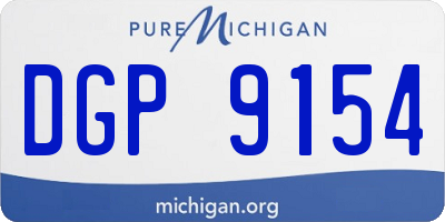 MI license plate DGP9154