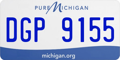 MI license plate DGP9155
