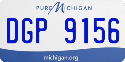 MI license plate DGP9156