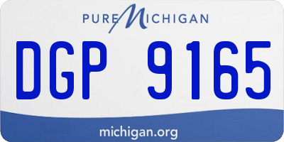 MI license plate DGP9165