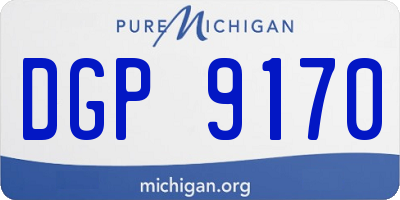 MI license plate DGP9170