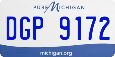 MI license plate DGP9172