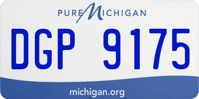 MI license plate DGP9175