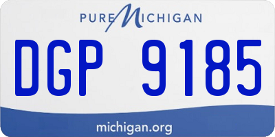 MI license plate DGP9185