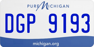 MI license plate DGP9193