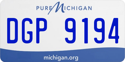 MI license plate DGP9194