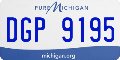 MI license plate DGP9195