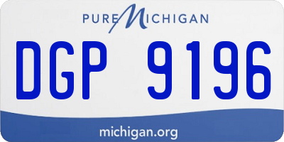 MI license plate DGP9196