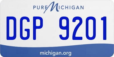 MI license plate DGP9201