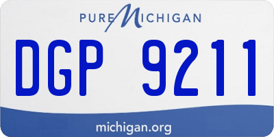 MI license plate DGP9211