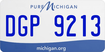 MI license plate DGP9213