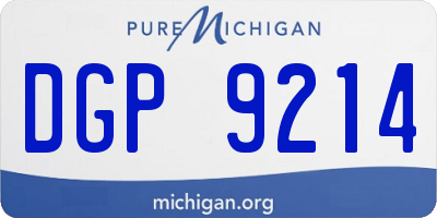 MI license plate DGP9214