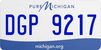 MI license plate DGP9217