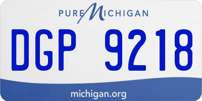 MI license plate DGP9218