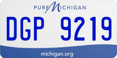 MI license plate DGP9219