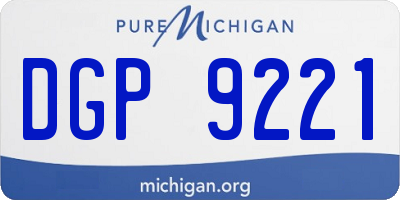 MI license plate DGP9221