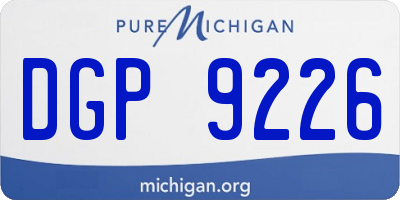 MI license plate DGP9226