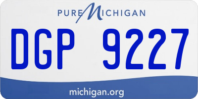 MI license plate DGP9227