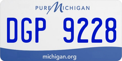 MI license plate DGP9228