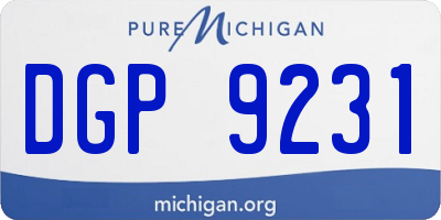 MI license plate DGP9231