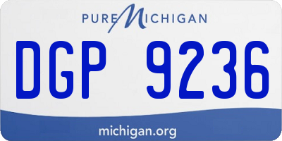 MI license plate DGP9236