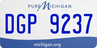 MI license plate DGP9237