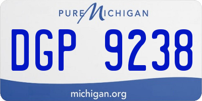MI license plate DGP9238