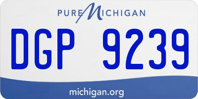 MI license plate DGP9239