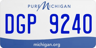MI license plate DGP9240