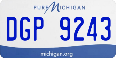 MI license plate DGP9243