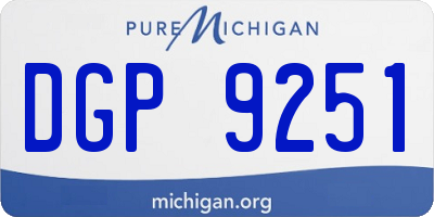 MI license plate DGP9251