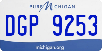 MI license plate DGP9253