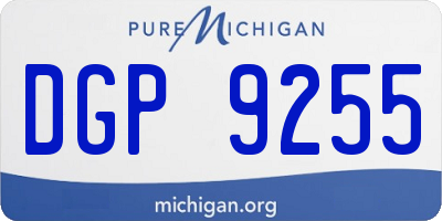 MI license plate DGP9255