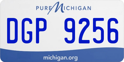 MI license plate DGP9256