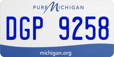 MI license plate DGP9258