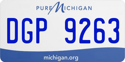 MI license plate DGP9263