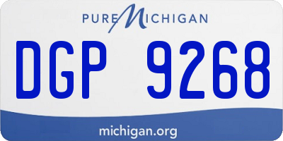 MI license plate DGP9268