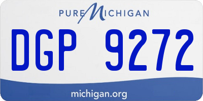 MI license plate DGP9272