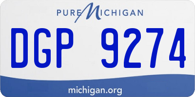 MI license plate DGP9274