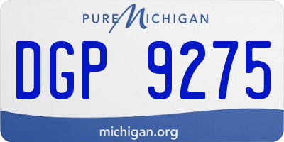 MI license plate DGP9275
