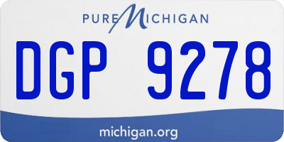 MI license plate DGP9278
