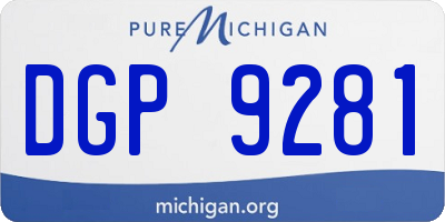 MI license plate DGP9281