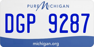 MI license plate DGP9287