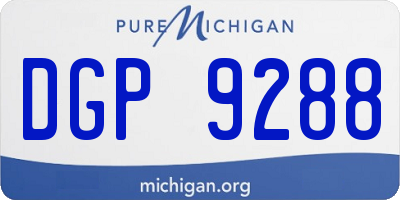 MI license plate DGP9288