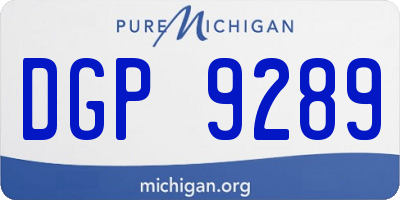 MI license plate DGP9289