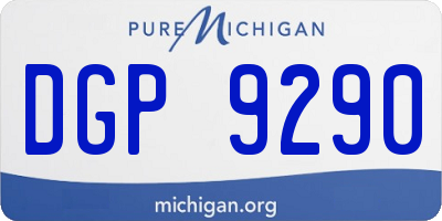 MI license plate DGP9290