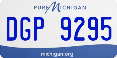 MI license plate DGP9295