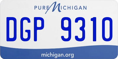 MI license plate DGP9310