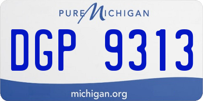 MI license plate DGP9313
